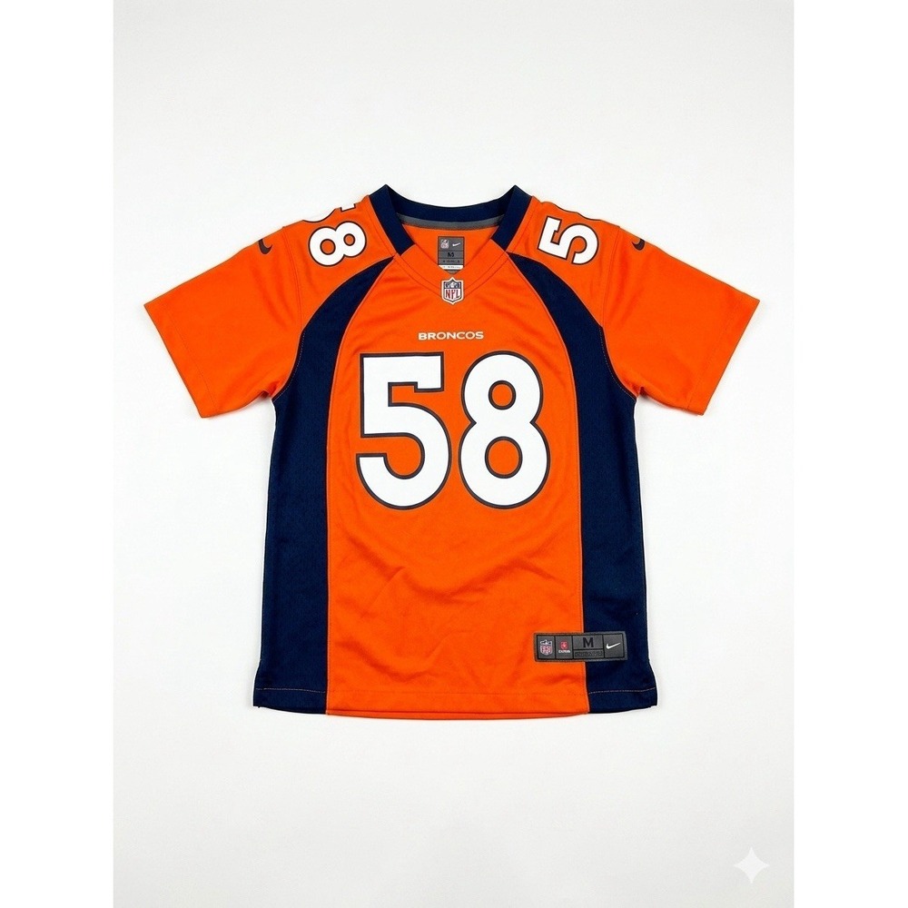 Denver Broncos Jersey Youth Orange/Blue Sz M (10-12Y)NFL Von Miller #58 On Field